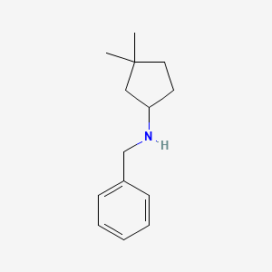 molecular formula C14H21N B8411031 n-(3,3-Dimethylcyclopentyl)benzenemethanamine 