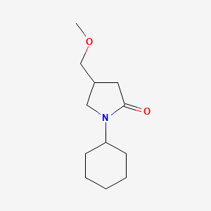 molecular formula C12H21NO2 B8411041 1-Cyclohexyl-4-methoxymethyl-pyrrolidin-2-one 