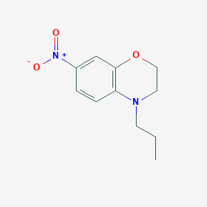 molecular formula C11H14N2O3 B8411050 3,4-dihydro-7-nitro-4-propyl-2H-1,4-benzoxazine 