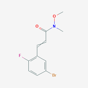 3-(5-bromo-2-fluoro-phenyl)-N-methoxy-N-methylacrylamide
