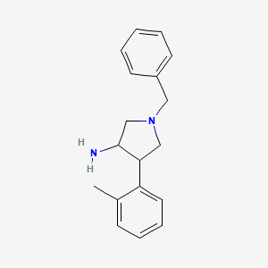 molecular formula C18H22N2 B8411080 rac-(3S,4R)-1-benzyl-4-o-tolyl-pyrrolidin-3-ylamine 