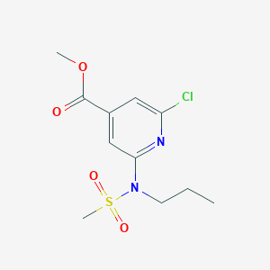 molecular formula C11H15ClN2O4S B8411084 Methyl 2-chloro-6-[(methylsulfonyl)(propyl)amino]isonicotinate 