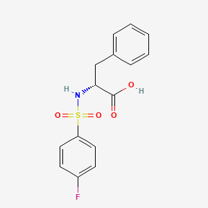 molecular formula C15H14FNO4S B8411098 (R)-2-(4-fluoro-benzenesulfonylamino)-3-phenyl-propionic acid 