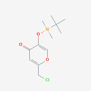 molecular formula C12H19ClO3Si B8411104 (5-tert-butyldimethylsilyloxy-4-oxo-4H-pyran-2-yl)methyl chloride 