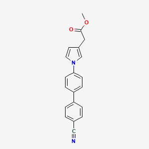 molecular formula C20H16N2O2 B8411111 2-[1-(4'-cyanobiphenyl-4-yl)-1H-pyrrol-3-yl]-acetic acid methyl ester 