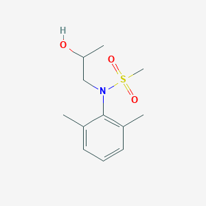 molecular formula C12H19NO3S B8411195 1-[N-(2,6-dimethylphenyl)-methane-sulfonamido]-2-propanol 