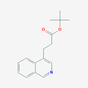 molecular formula C16H19NO2 B8411207 3-Isoquinolin-4-yl-propionic acid tert.-butyl ester 