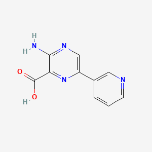 molecular formula C10H8N4O2 B8411216 3-Amino-6-(pyridin-3-yl)pyrazine-2-carboxylic acid 
