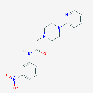 N-(3-nitrophenyl)-2-(4-pyridin-2-ylpiperazin-1-yl)acetamide