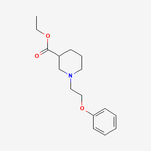 molecular formula C16H23NO3 B8411235 ethyl N-(2-phenoxyethyl)piperidine-3-carboxylate 
