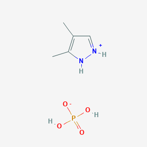 molecular formula C5H11N2O4P B8411247 3,4-Dimethylpyrazolium dihydrogen phosphate 