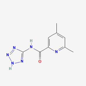 molecular formula C9H10N6O B8411255 N-(5-tetrazolyl)-4,6-dimethyl-2-pyridinecarboxamide 