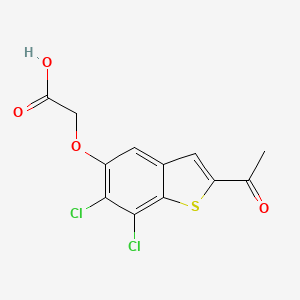 molecular formula C12H8Cl2O4S B8411271 [(2-Acetyl-6,7-dichlorobenzo[b]thien-5-yl)oxy]acetic acid 