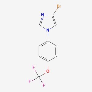 molecular formula C10H6BrF3N2O B8411282 4-Bromo-1-(4-trifluoromethoxyphenyl)-1H-imidazole 