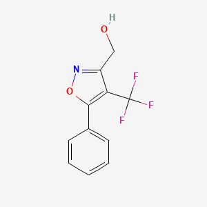 molecular formula C11H8F3NO2 B8411292 (5-Phenyl-4-(trifluoromethyl)isoxazol-3-yl)methanol 