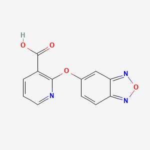 molecular formula C12H7N3O4 B8411295 2-(2,1,3-Benzoxadiazol-5-yloxy)nicotinic acid 