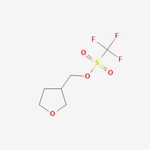 molecular formula C6H9F3O4S B8411335 3-Tetrahydrofuranylmethyl triflate 