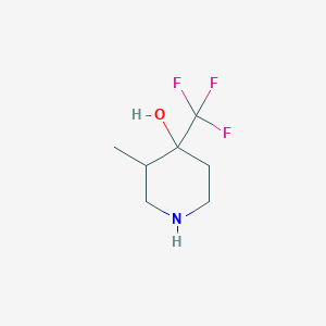 molecular formula C7H12F3NO B8411416 4-Hydroxy-3-methyl-4-trifluoromethyl-piperidine CAS No. 373604-31-0