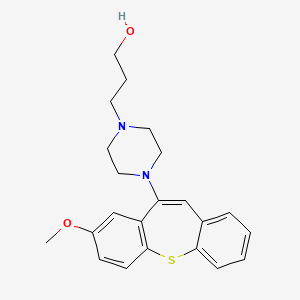 molecular formula C22H26N2O2S B8411431 8-Methoxy-10-[4-(3-hydroxypropyl)piperazino]dibenzo[b,f]thiepin 