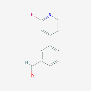 molecular formula C12H8FNO B8411467 3-(2-Fluoro-pyridin-4-yl)-benzaldehyde 