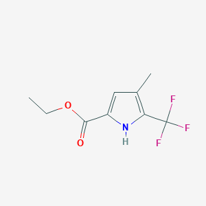 molecular formula C9H10F3NO2 B8411473 ethyl 4-methyl-5-(trifluoromethyl)-1H-pyrrole-2-carboxylate 