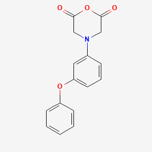 molecular formula C16H13NO4 B8411482 4-(3-Phenoxyphenyl)morpholine-2,6-dione 