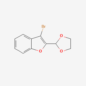 molecular formula C11H9BrO3 B8411539 3-Bromo-2-(1,3-dioxolan-2-yl)-1-benzofuran 