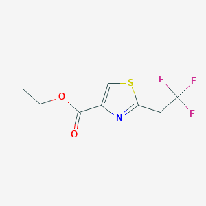 molecular formula C8H8F3NO2S B8411587 Ethyl 2-(2,2,2-trifluoroethyl)thiazole-4-carboxylate 