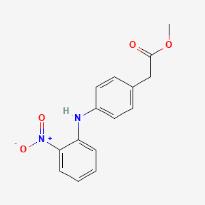 molecular formula C15H14N2O4 B8411603 [4-(2-Nitro-phenylamino)-phenyl]-acetic acid methyl ester 