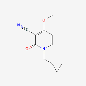 molecular formula C11H12N2O2 B8411634 1-Cyclopropylmethyl-4-methoxy-2-oxo-1,2-dihydro-pyridine-3-carbonitrile 