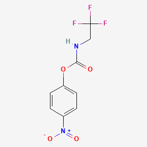 molecular formula C9H7F3N2O4 B8411668 4-Nitrophenyl 2,2,2-trifluoroethylcarbamate 