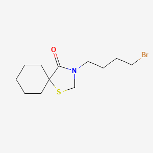 molecular formula C12H20BrNOS B8411671 3-(4-Bromobutyl)-1-thia-3-azaspiro[4.5]decan-4-one 