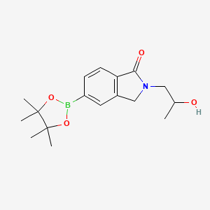 molecular formula C17H24BNO4 B8411692 2-(2-Hydroxypropyl)-5-(4,4,5,5-tetramethyl-1,3,2-dioxaborolan-2-yl)isoindolin-1-one 