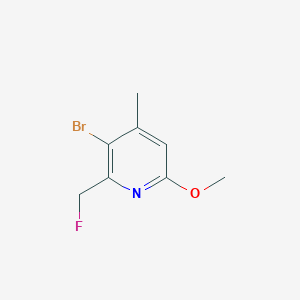 molecular formula C8H9BrFNO B8411758 3-Bromo-2-(fluoromethyl)-6-methoxy-4-methylpyridine 