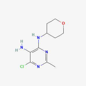 molecular formula C10H15ClN4O B8411774 6-Chloro-2-methyl-N*4*-(tetrahydro-pyran-4-yl)-pyrimidine-4,5-diamine CAS No. 1231220-81-7