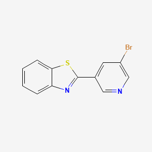 molecular formula C12H7BrN2S B8411778 2-(5-Bromopyridin-3-yl)benzo[d]thiazole 