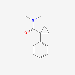 molecular formula C12H15NO B8411787 1-Phenyl-1-cyclopropanecarboxylic acid-dimethylamide 