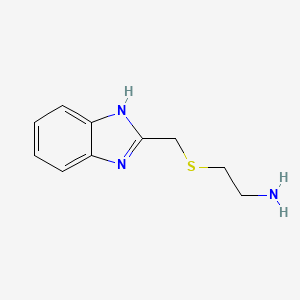 molecular formula C10H13N3S B8411802 2-[(2-Aminoethyl)thiomethyl]-1H-benzimidazole 