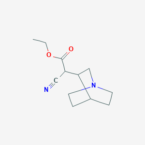molecular formula C12H18N2O2 B8411810 Ethyl (1-azabicyclo[2.2.2]octan-3-yl)cyanoacetate 