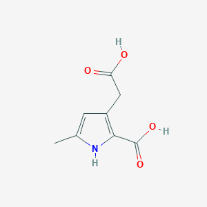 molecular formula C8H9NO4 B8411866 3-carboxymethyl-5-methyl-1H-pyrrole-2-carboxylic acid 