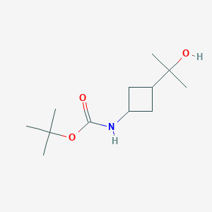 molecular formula C12H23NO3 B8411876 Tert-butyl (3-(2-hydroxypropan-2-YL)cyclobutyl)carbamate 