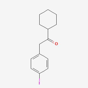 molecular formula C14H17IO B8411927 1-Cyclohexyl-2-(4-iodo-phenyl)-ethanone 