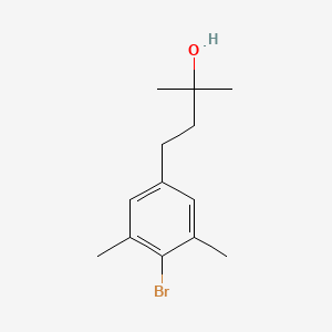 molecular formula C13H19BrO B8411949 4-(4-Bromo-3,5-dimethylphenyl)-2-methylbutan-2-ol 