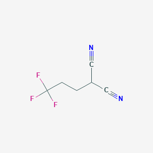 molecular formula C6H5F3N2 B8411959 2-(3,3,3-Trifluoropropyl)malononitrile 