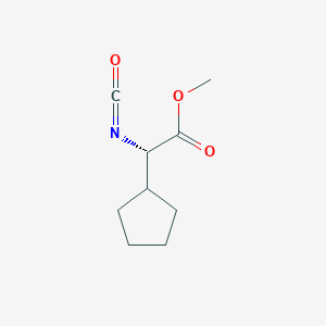 molecular formula C9H13NO3 B8411986 Methyl (2S)-cyclopentyl(isocyanato)acetate 