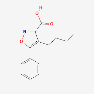 molecular formula C14H15NO3 B8411998 4-Butyl-5-phenylisoxazole-3-carboxylic acid 