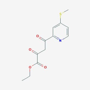 molecular formula C12H13NO4S B8412005 4-(4-Methylthio-2-pyridyl)-2,4-dioxobutanoic acid ethyl ester 