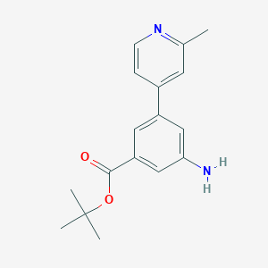molecular formula C17H20N2O2 B8412010 Tert-butyl 3-amino-5-(2-methylpyridin-4-yl)benzoate 