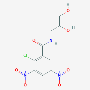 2-chloro-N-(2,3-dihydroxypropyl)-3,5-dinitrobenzamide