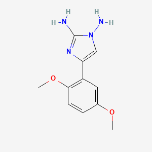 molecular formula C11H14N4O2 B8412047 1,2-Diamino-4-(2,5-dimethoxyphenyl)-imidazole 